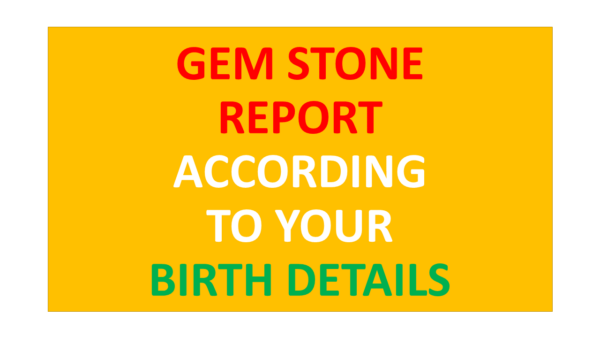 gemstone report as per kundli