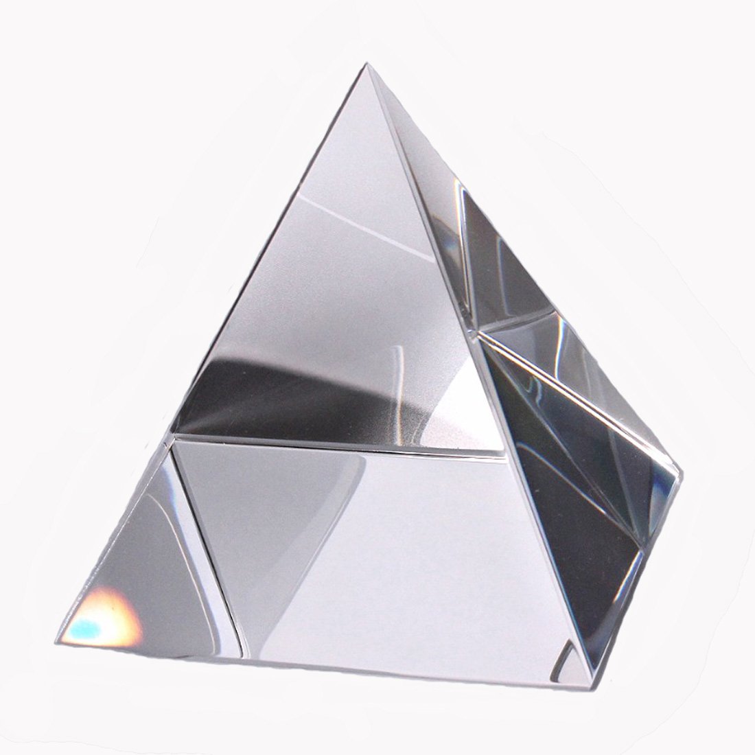 Feng Shui Crystal Glass Pyramid for Spiritual Healing, Vastu Correction and Balancing - 6 cm