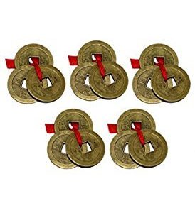 lucky coins feng shui BEST 2025 for Good Luck, 2.5 cm, Set of 5 (15 Pieces )