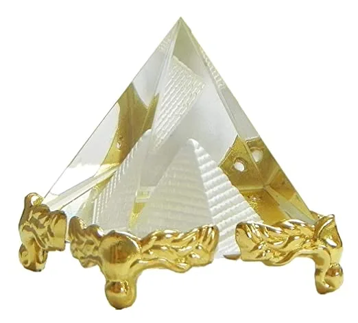 Feng Shui Crystal Glass Pyramid for Spiritual Healing, Vastu Correction and Balancing - 4 cm best 2022